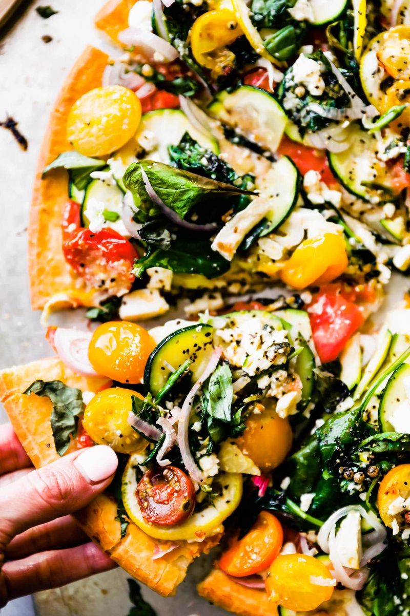 Homemade Veggie-Topped Flatbread