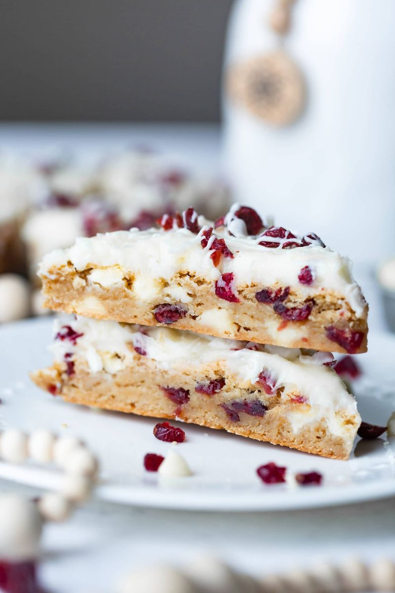 White Chocolate Cranberry Bars