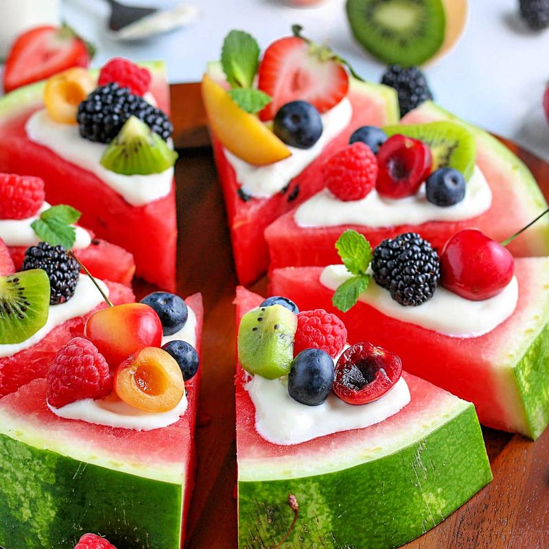 Watermelon Pizza Slices