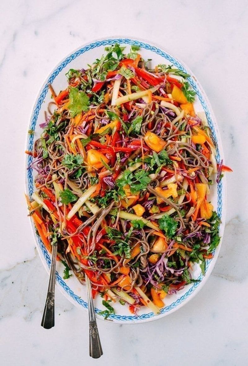 Asian-Inspired Pasta Salad With Soy-Ginger Vinaigrette