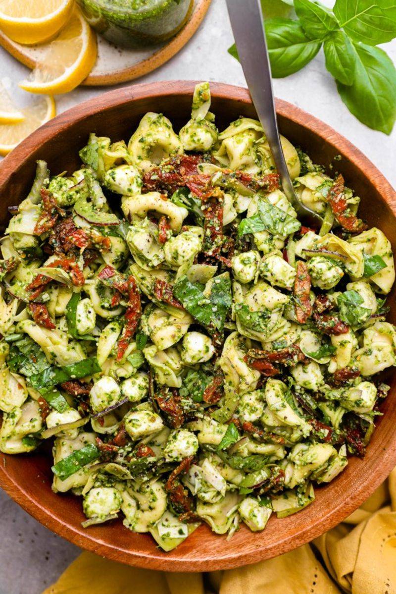 Pesto Tortellini Salad With Sun-Dried Tomatoes