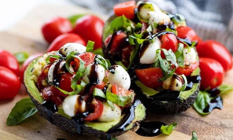 Caprese Stuffed Avocados