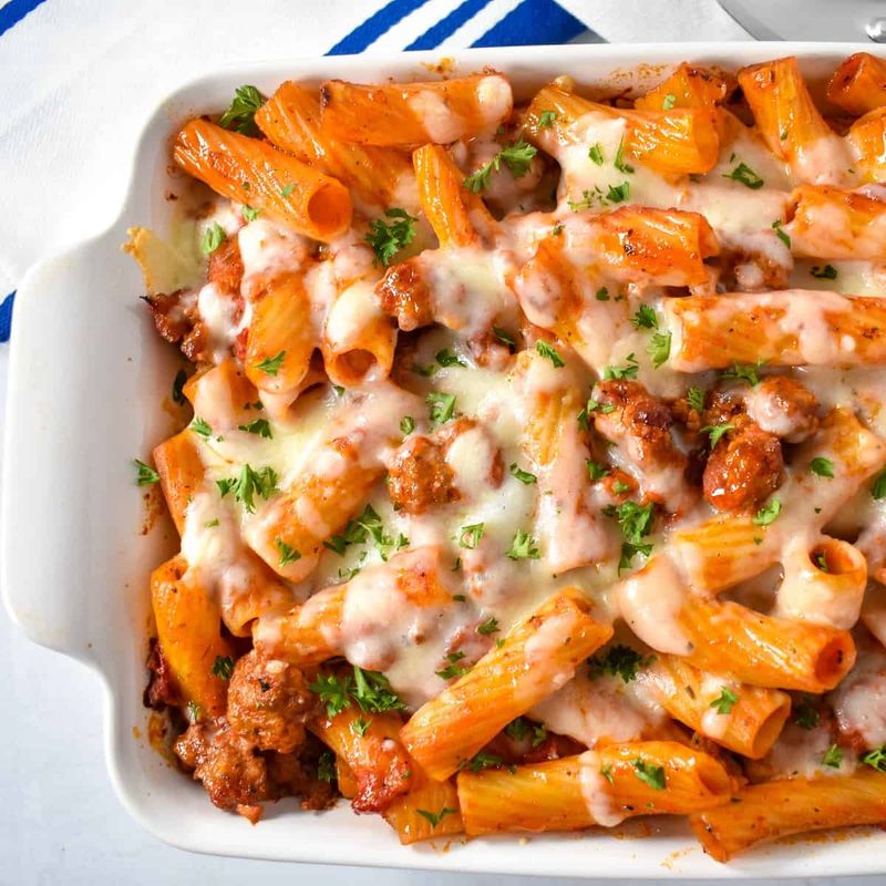 Italian Sausage Rigatoni Bake