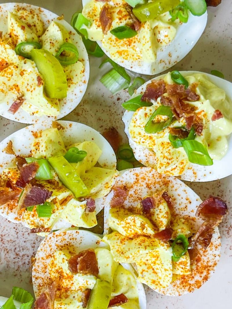 Deviled Eggs With Paprika And Pickle