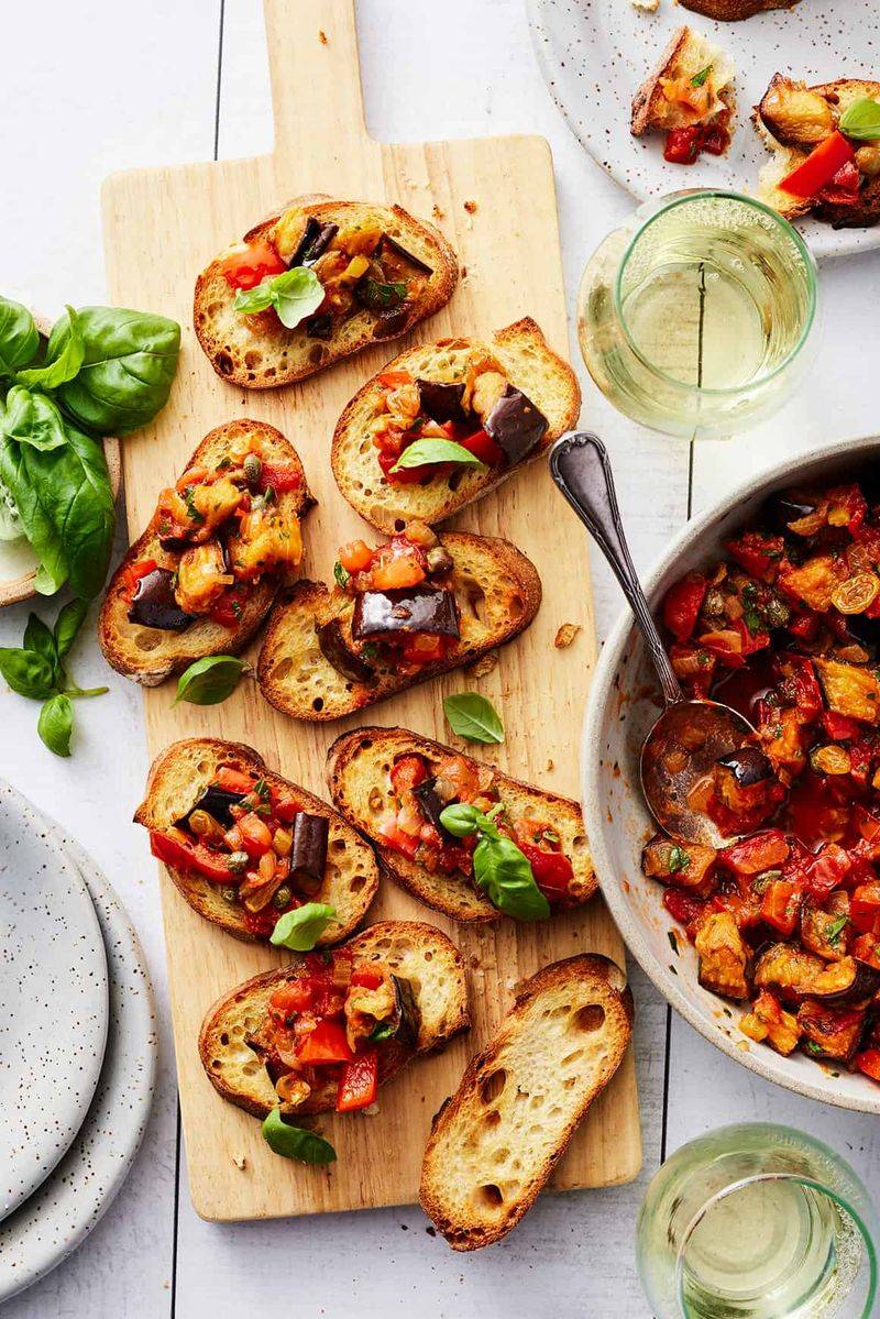 Caponata On Crackers