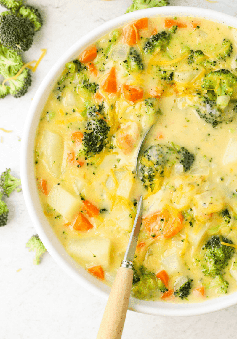 Cheddar And Broccoli Potato Soup