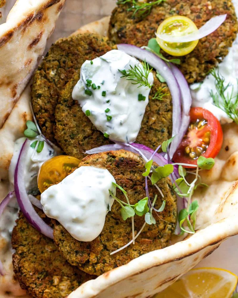 Baked Falafel With Tzatziki