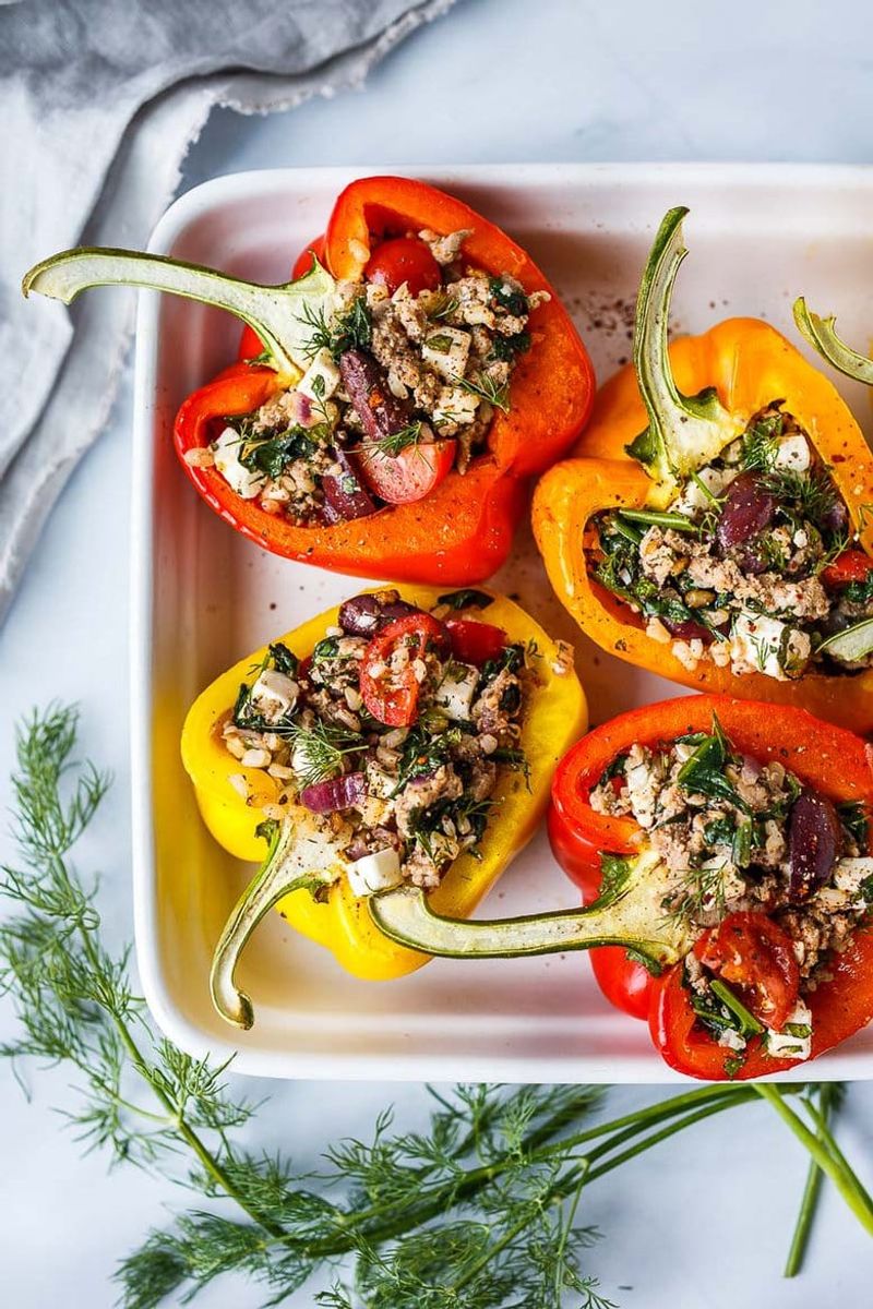 Stuffed Bell Peppers with Farro