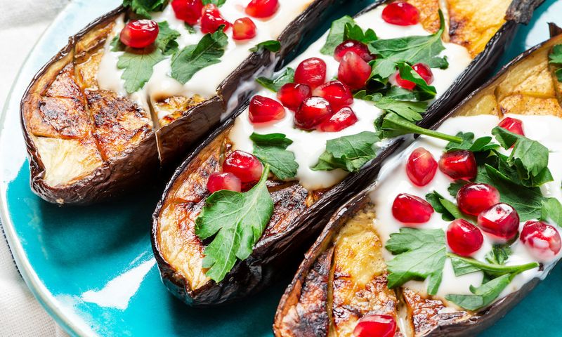 Roasted Eggplant With Tahini