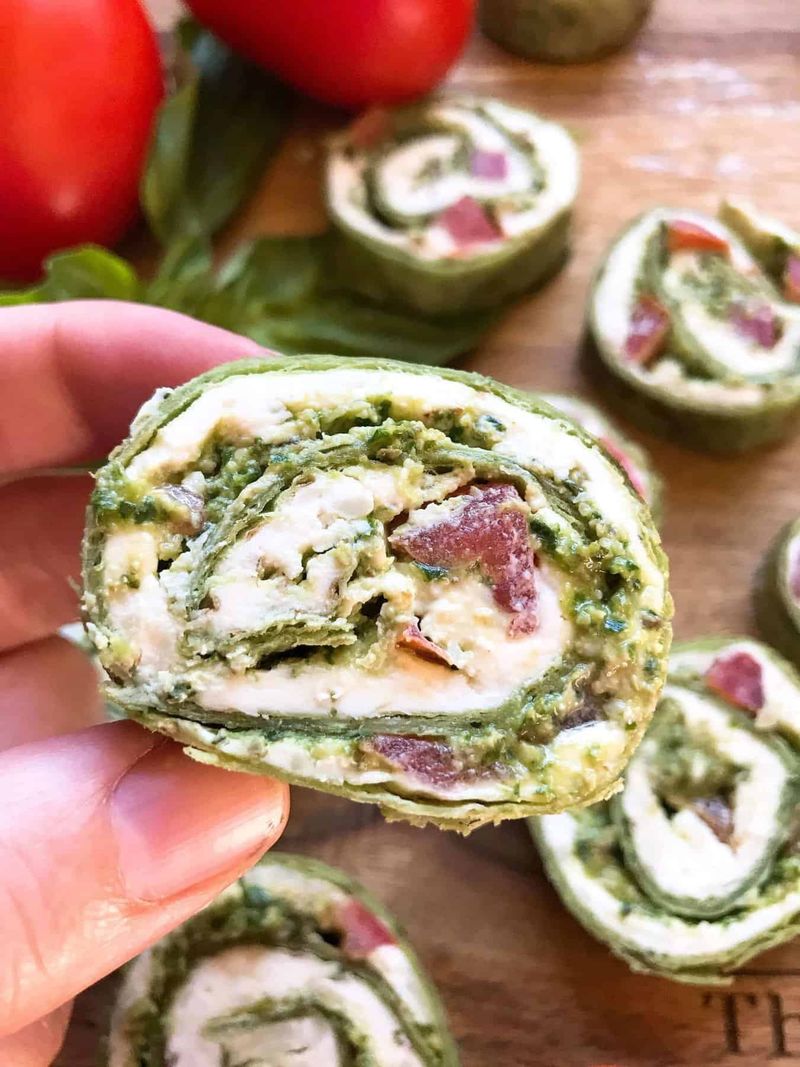 Pesto Mozzarella Roll-Ups