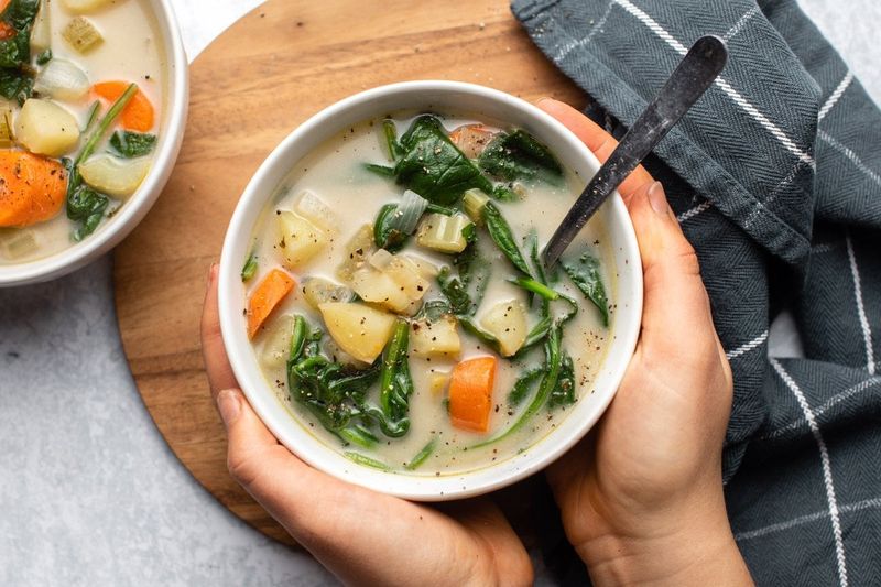 Potato And Spinach Soup