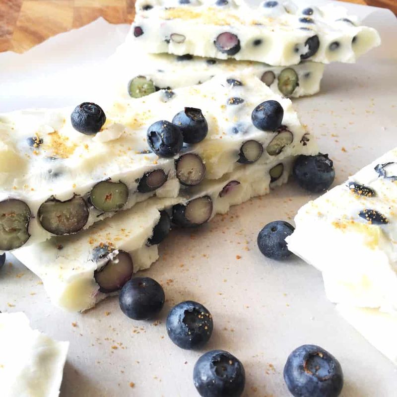 Frozen Blueberry Yogurt Bark