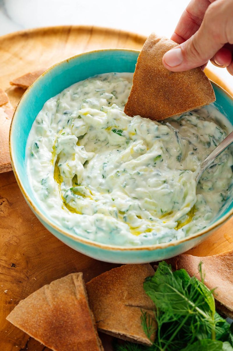 Cucumber Yogurt Dip With Pita