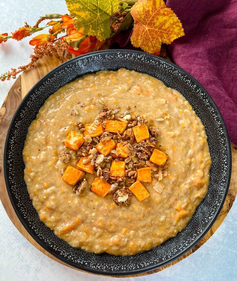 Mix Sweet Potato Into Oatmeal