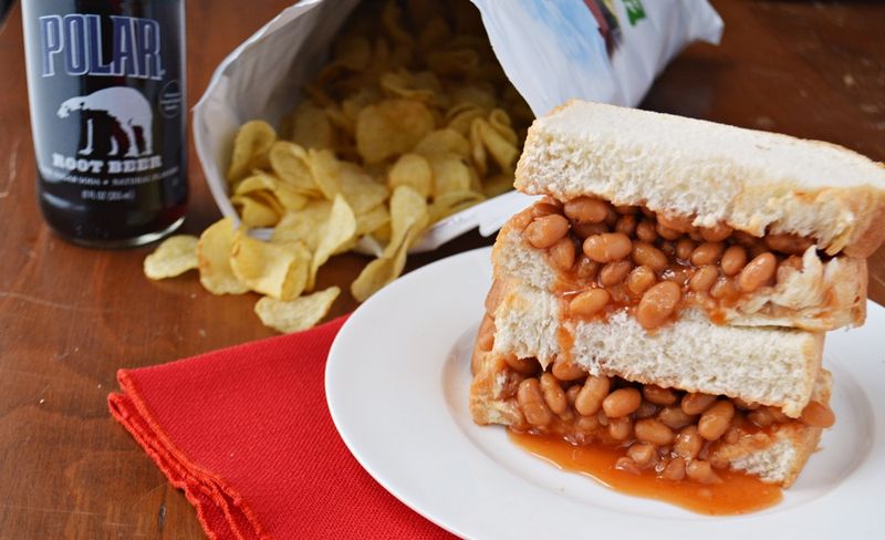 Cold Baked Bean Sandwich