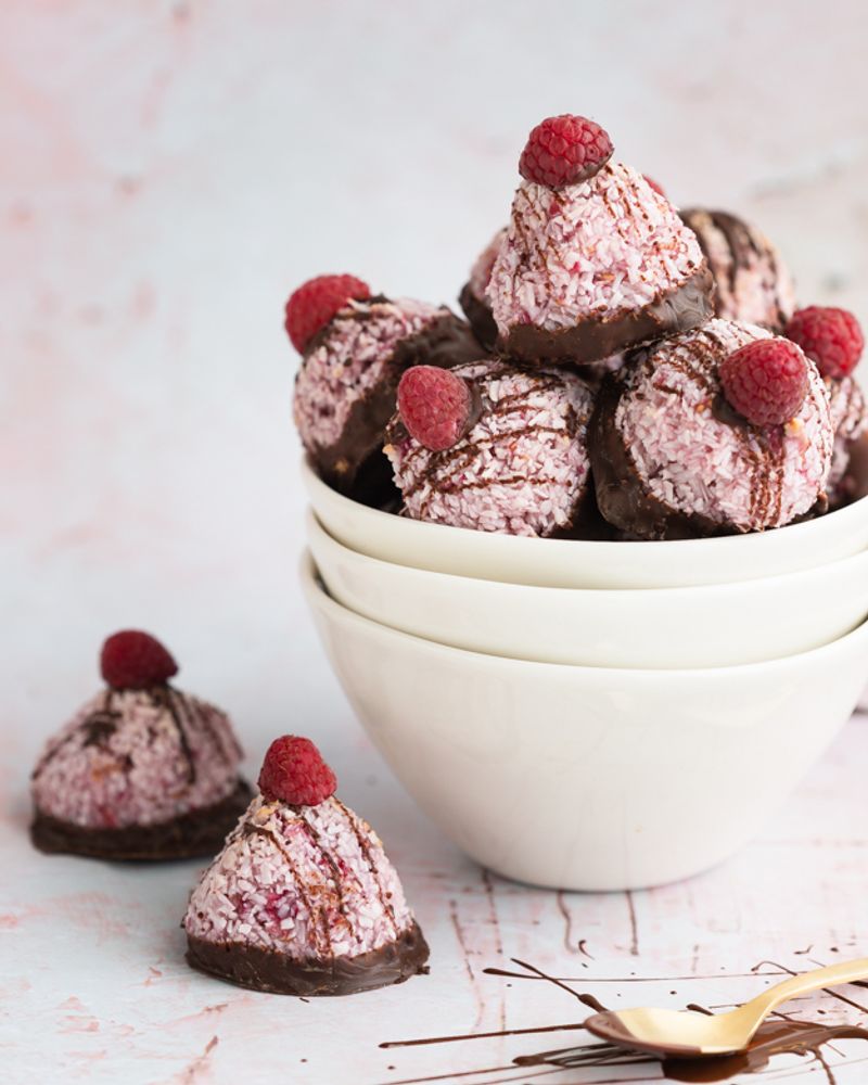 Raspberry Coconut Macaroons