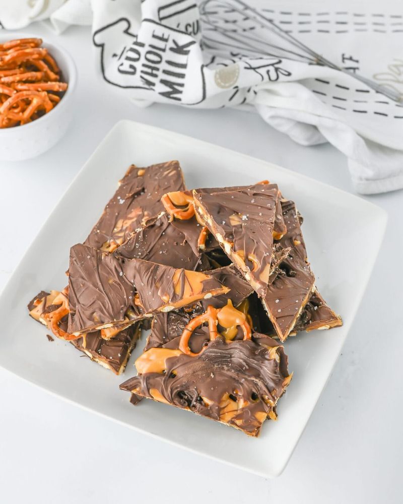 Salted Caramel Pretzel Bark