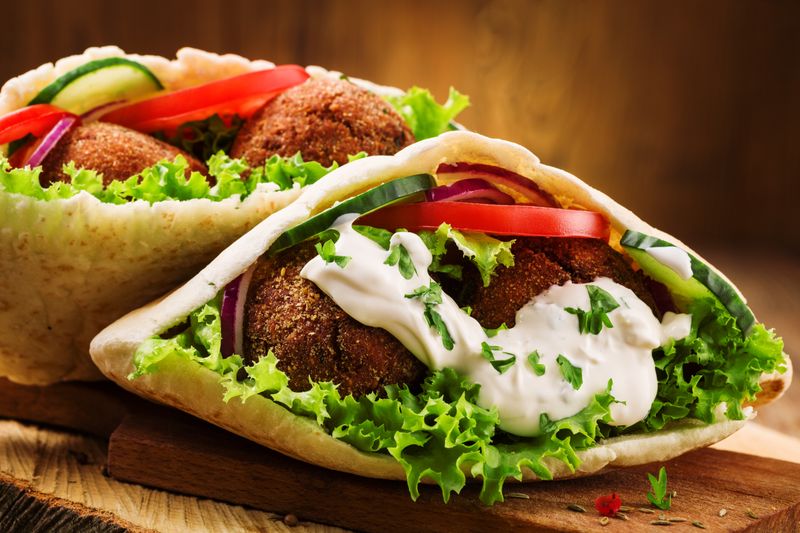 Pita Pockets With Falafel And Tzatziki