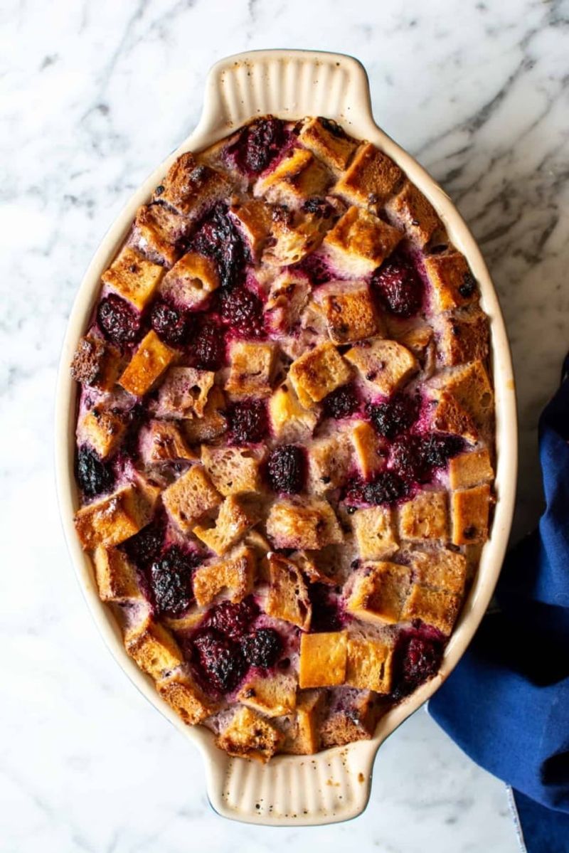 Blackberry Bread Pudding