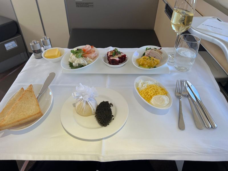 Lufthansa First Class Goose Liver Mousse (2000s)