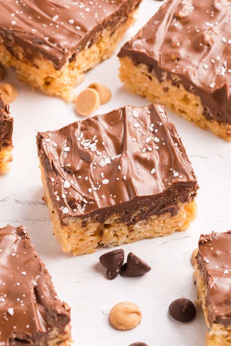 Rice Krispie Treats With Peanut Butter And Chocolate