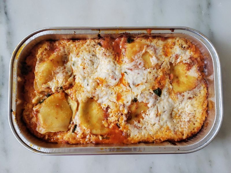 Ravioli Lasagna With Bolognese Sauce