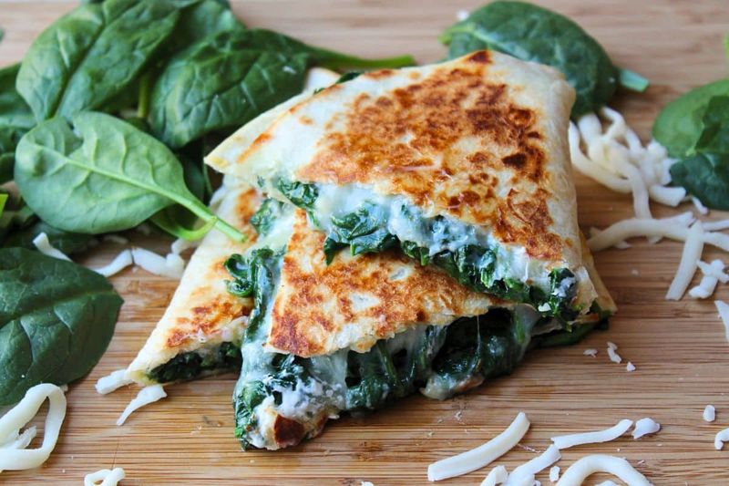 Spinach And Ricotta Quesadillas