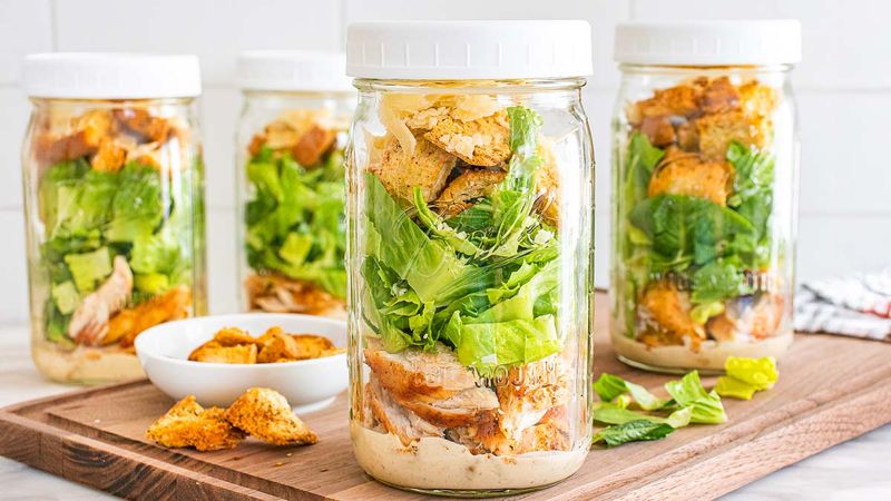 Chicken Caesar Salad Jar