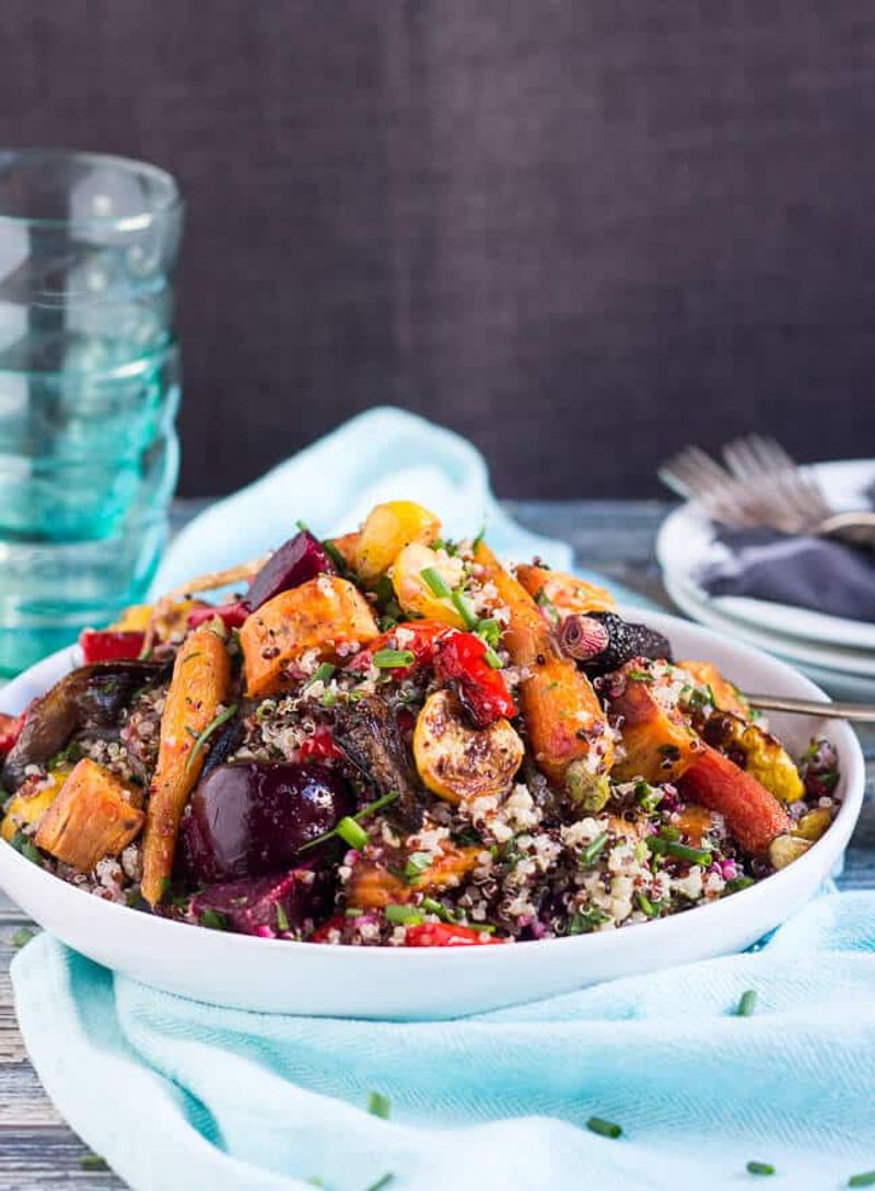 Roasted Veggie Quinoa Salad