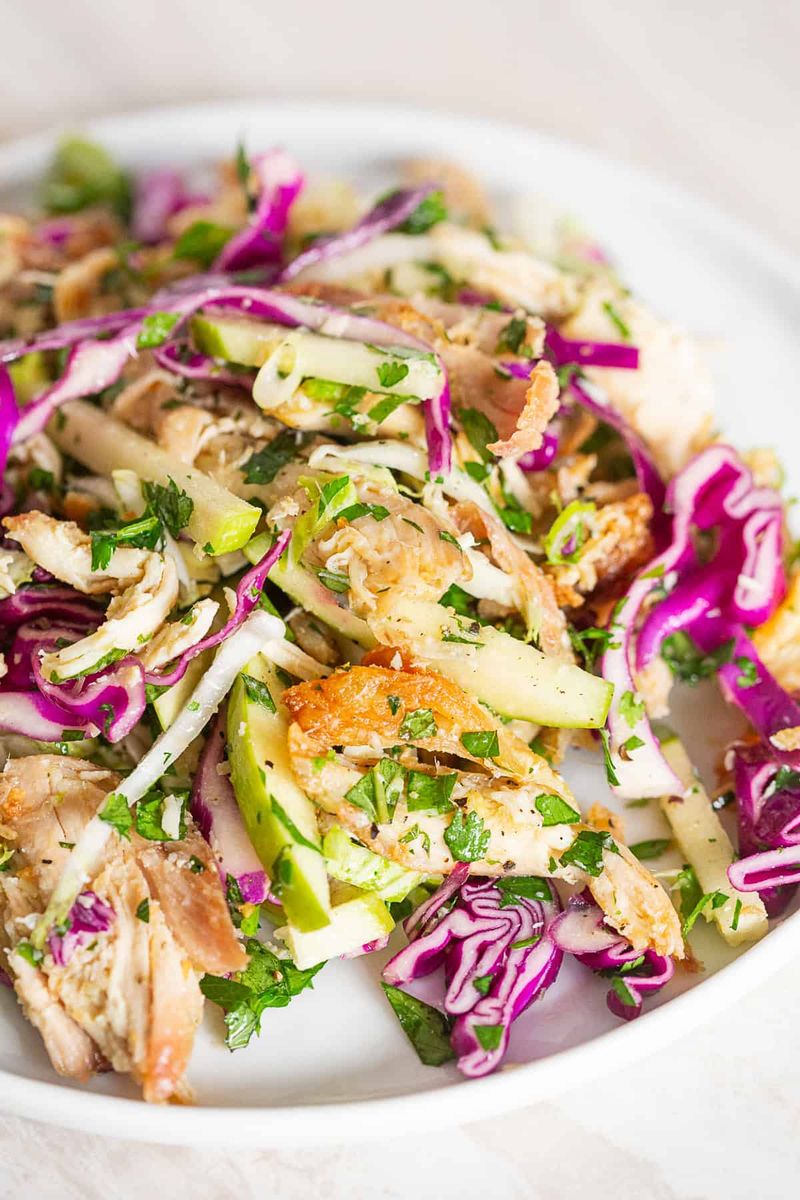 Cold Rotisserie Chicken And Apple Slaw