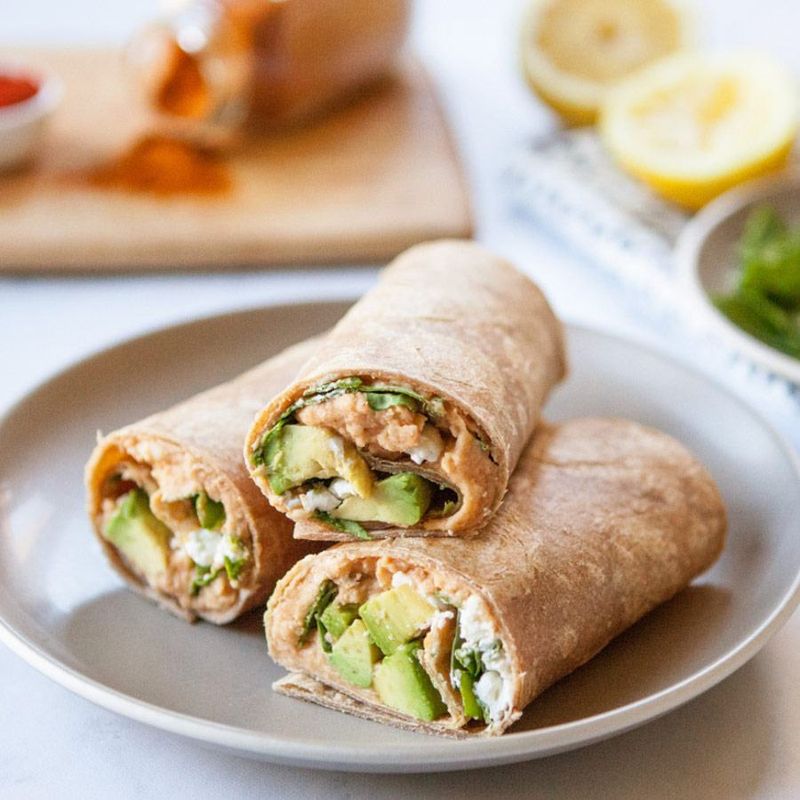 Avocado And White Bean Wrap