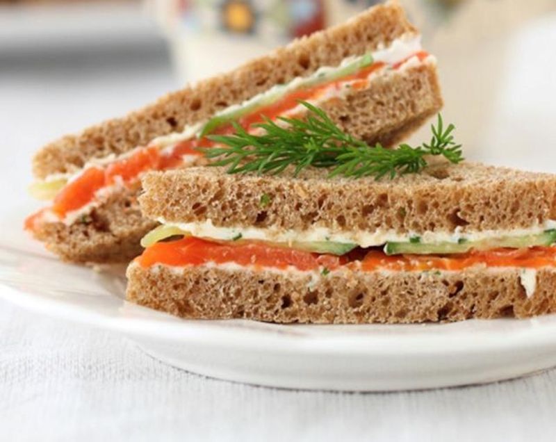 Smoked Salmon And Cucumber Sandwich