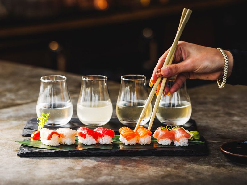 Japan Airlines Sushi And Sake Pairings (Present Day)