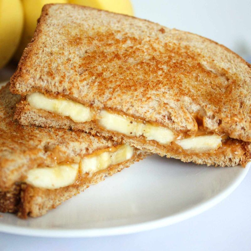 Banana And Peanut Butter Sandwich