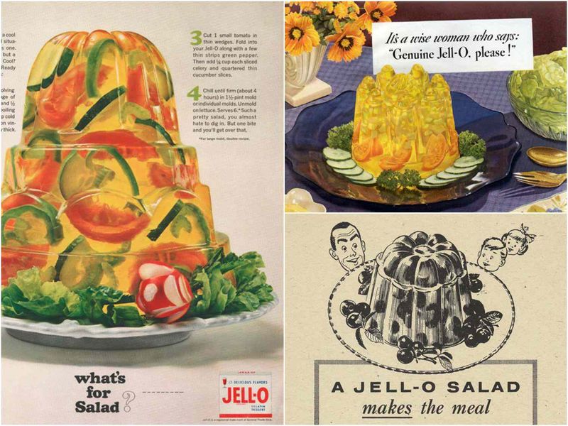 Jell-O Salad With Fruit And Whipped Cream