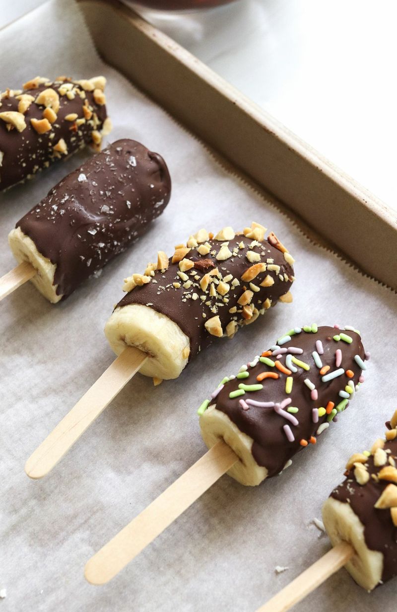 Chocolate-Dipped Frozen Bananas