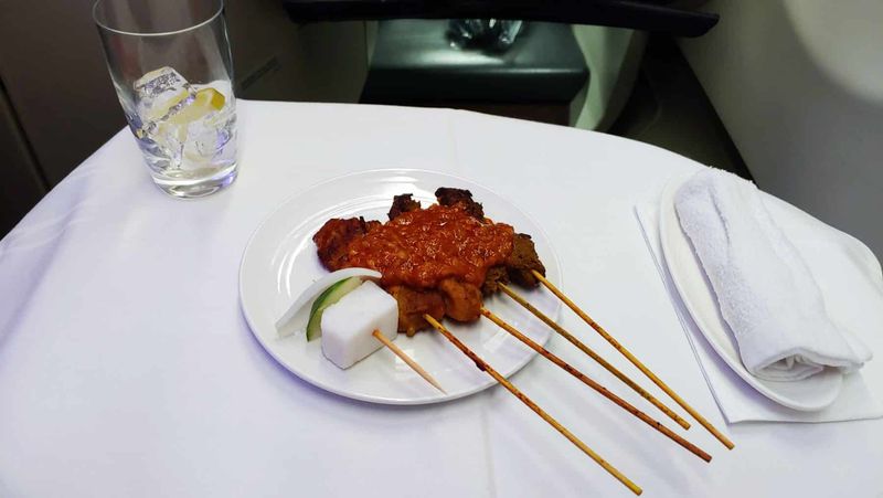 Malaysian Airlines Satay With Peanut Sauce (Present)