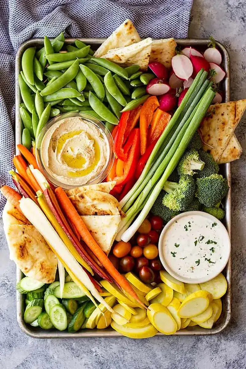 Veggie Tray With Hummus