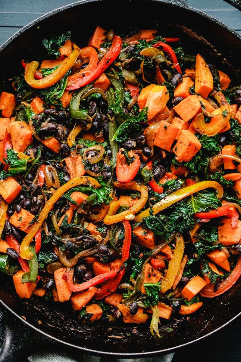 Sweet Potato And Kale Skillet