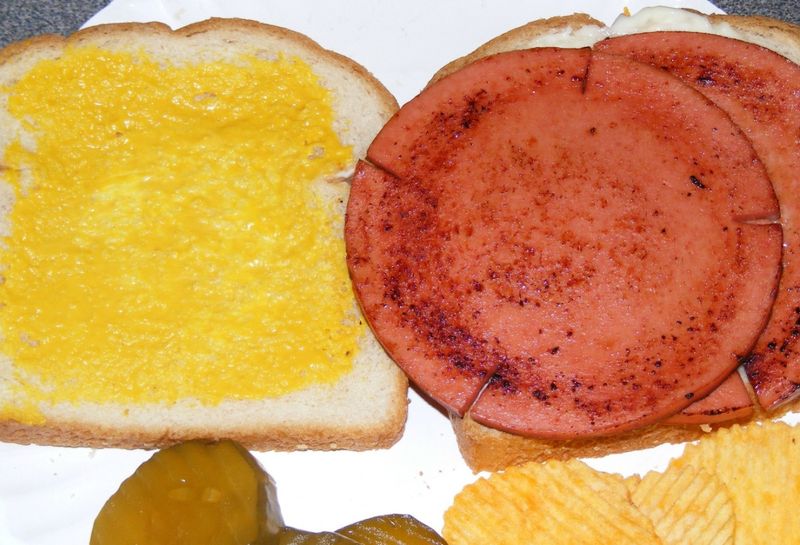 Fried Bologna Sandwich