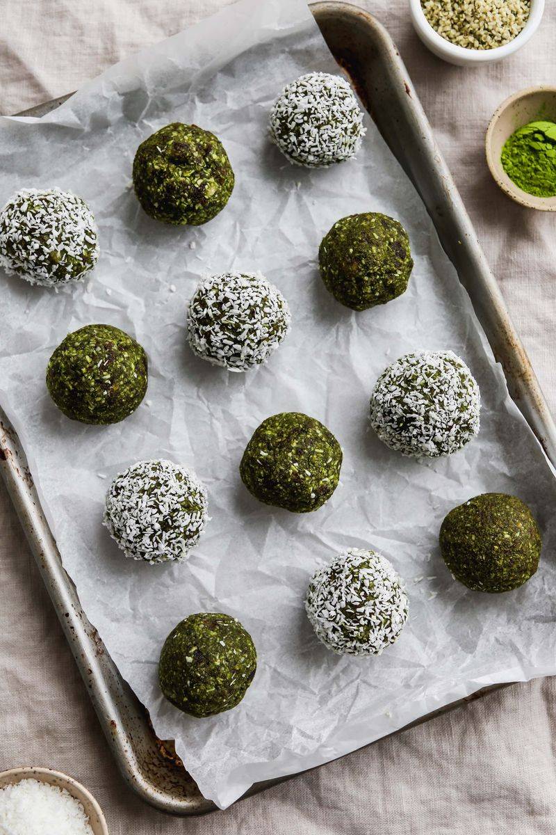 Matcha Coconut Balls