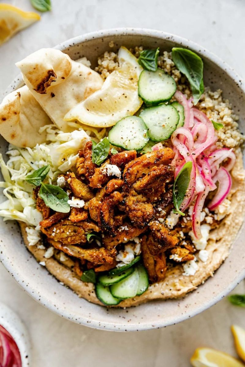 Rotisserie Chicken And Hummus Plate