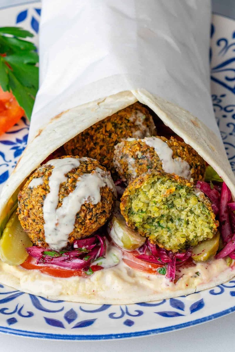 Store-Bought Falafel Wraps