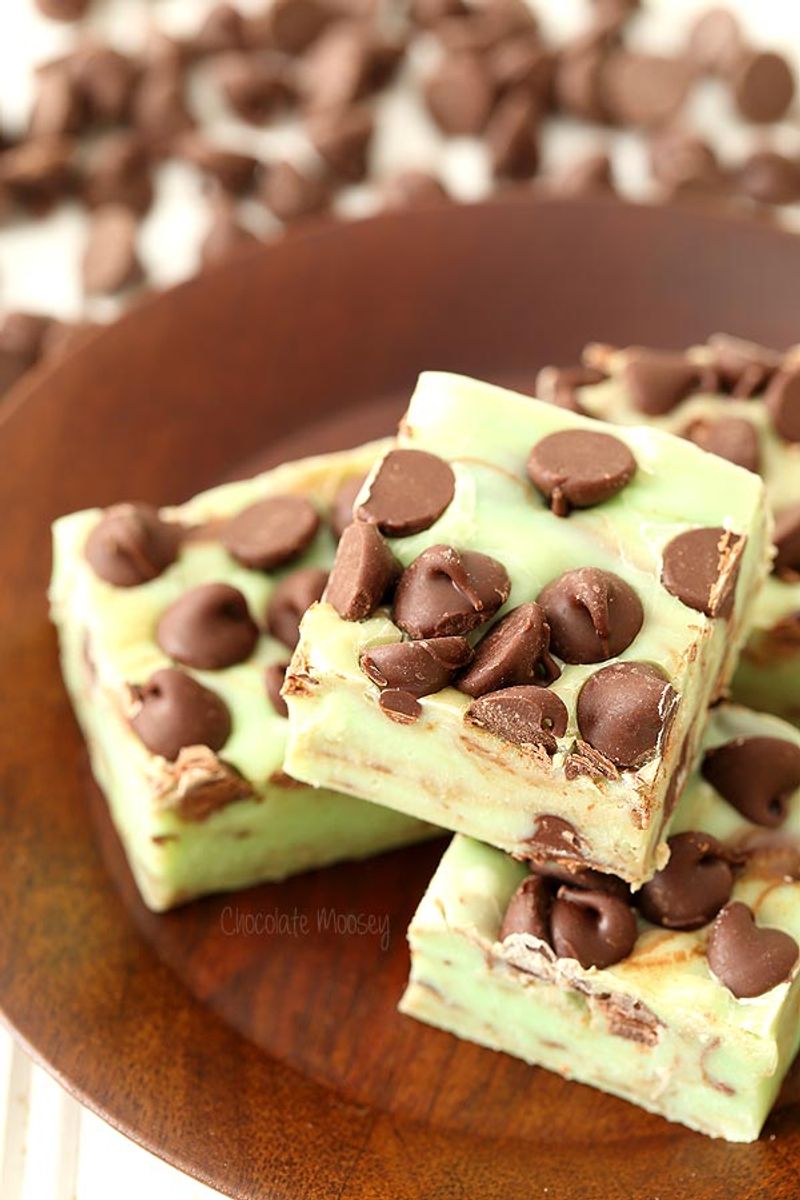 Mint Chocolate Chip Fudge
