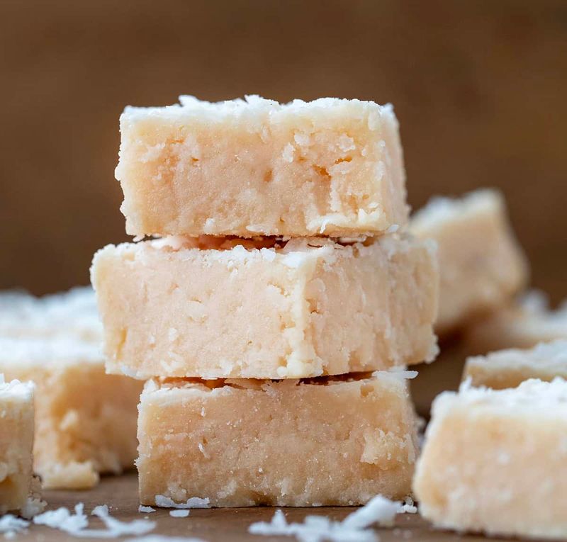 Coconut And White Chocolate Fudge