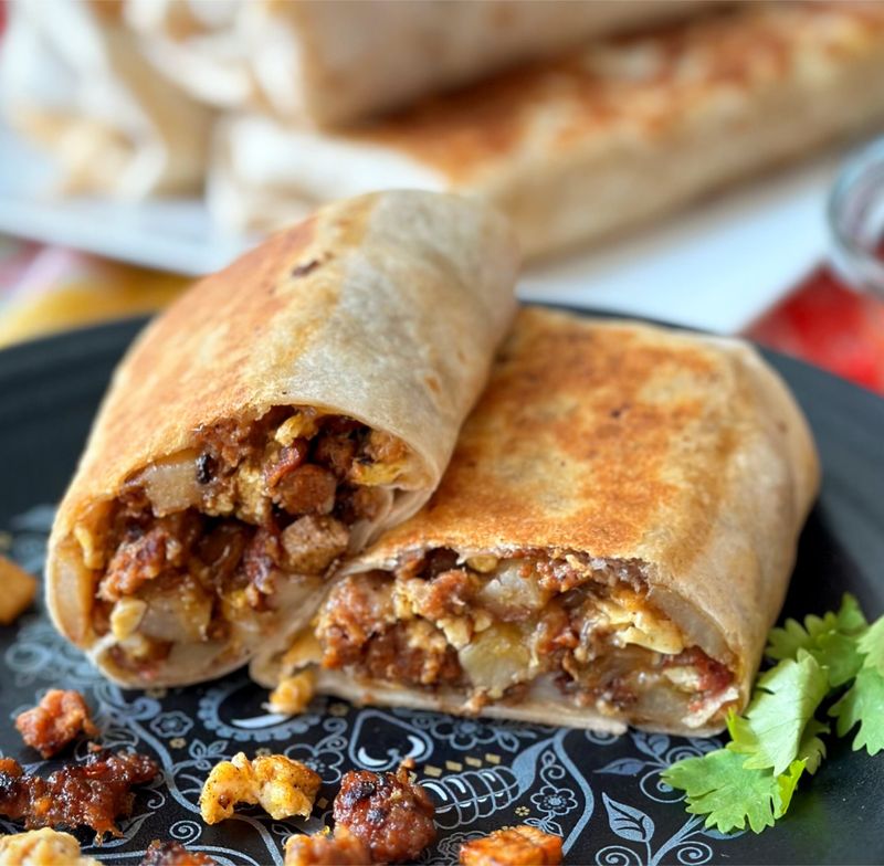 Cast Iron Skillet Breakfast Burritos