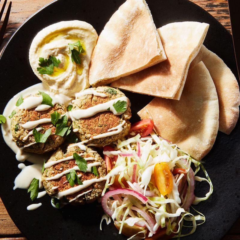Baked Falafel With Tahini Sauce